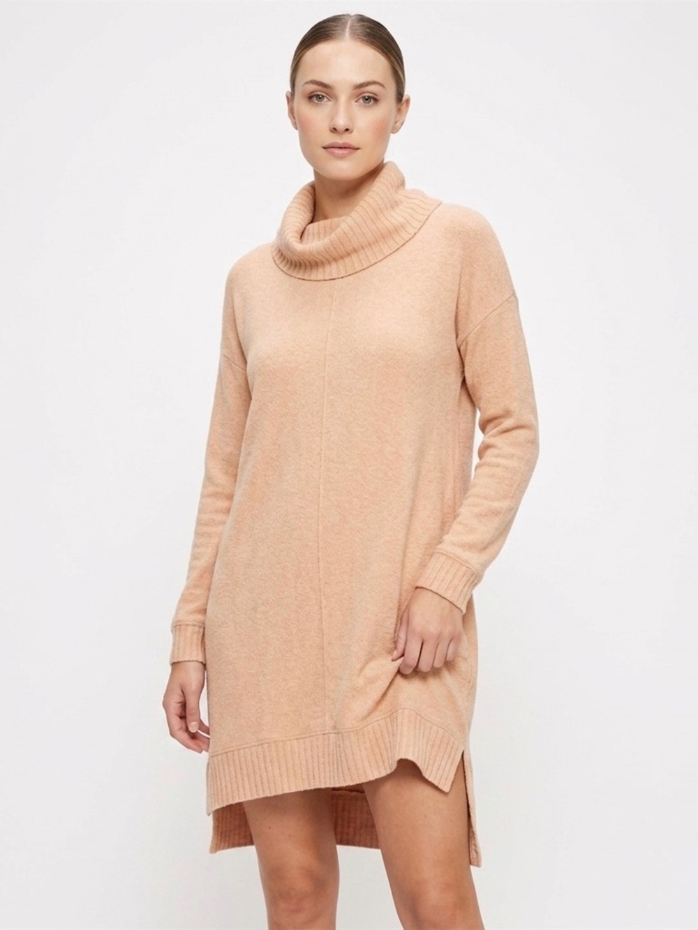 Lulu's, Yellow Cowl Neck Sweater Dress - L